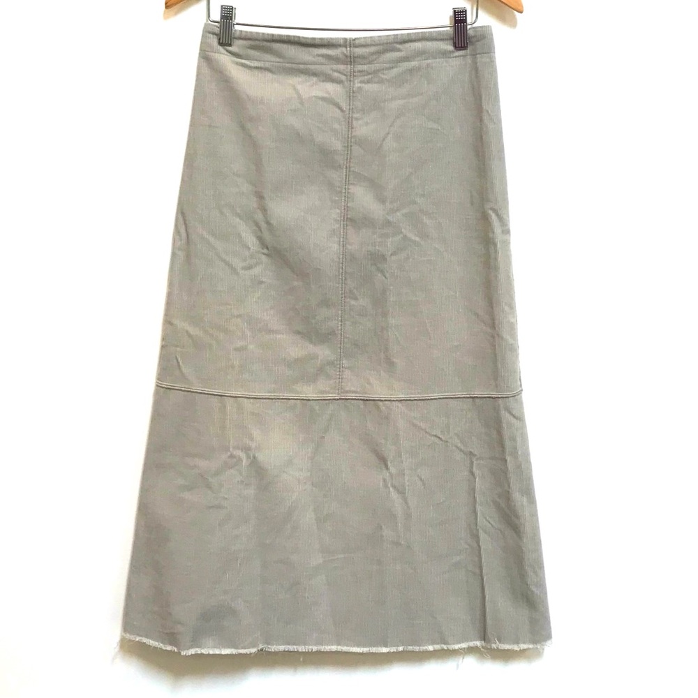 Vintage Margaret O’Leary Grey Corduroy Midi Skirt (Sm)